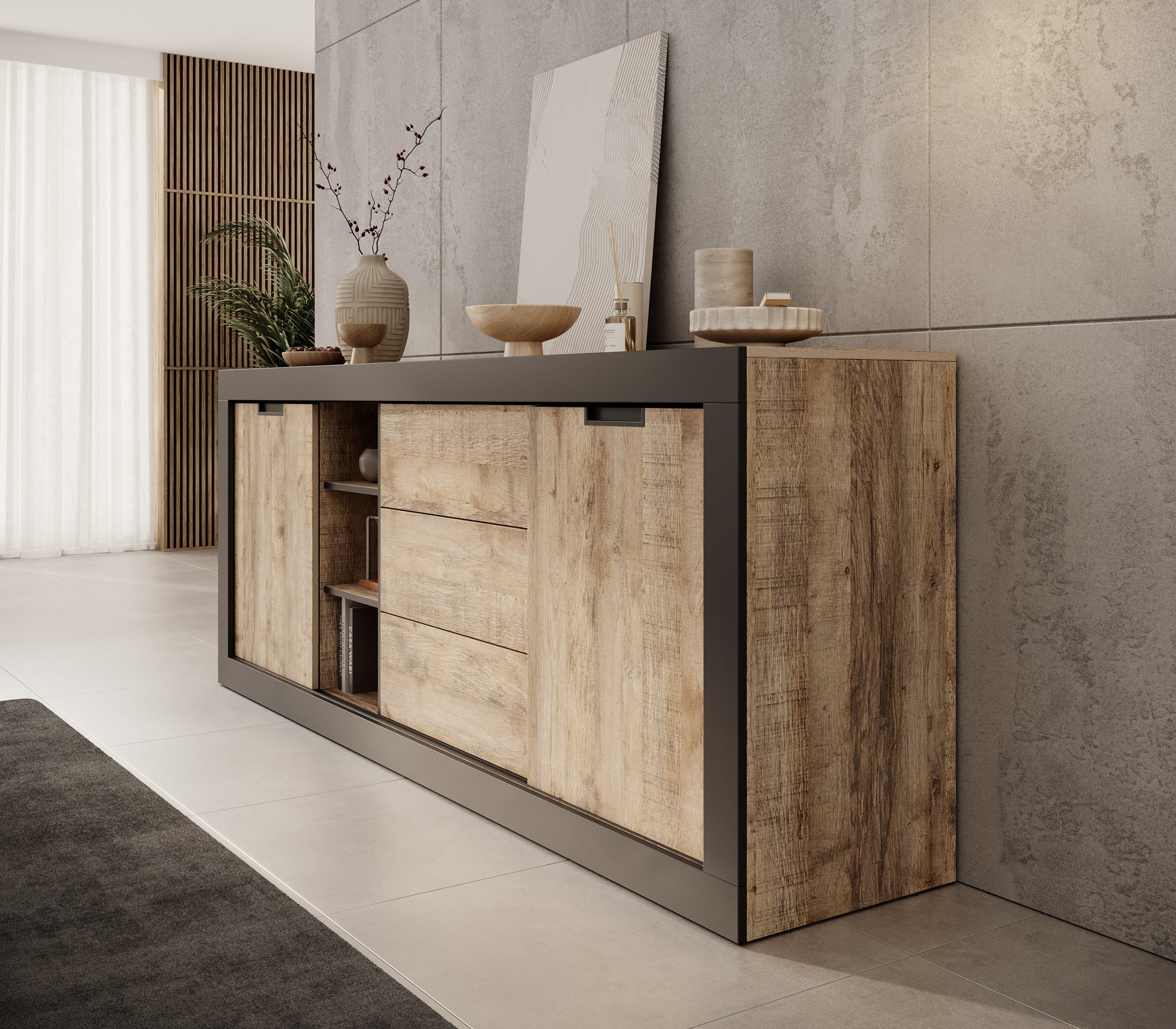 Trinidad - Dressoir - Eiken - 220x45x85 cm