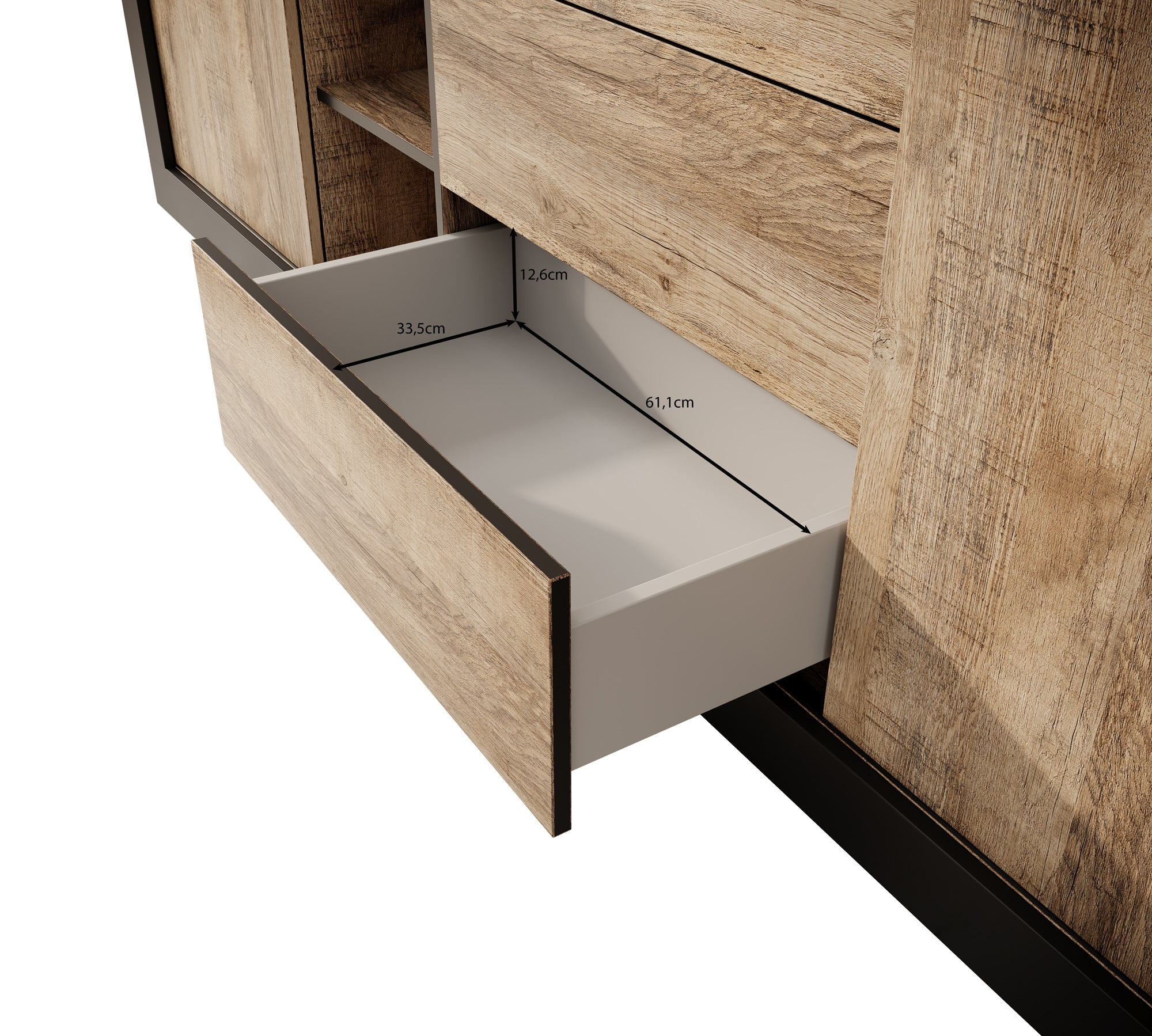 Trinidad 2 - Dressoir - Eiken - 220x45x110 cm
