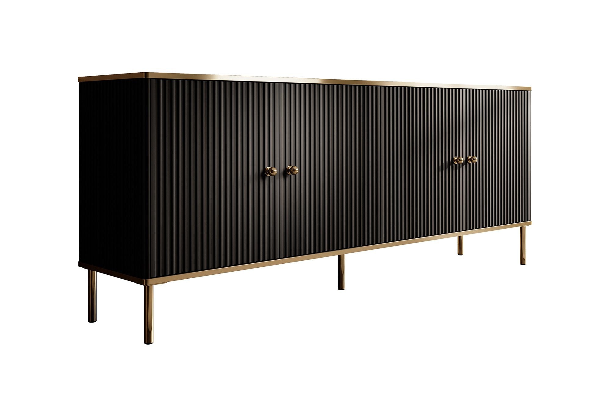 Vanty - Dressoir - Zwart - 182x40x75 cm