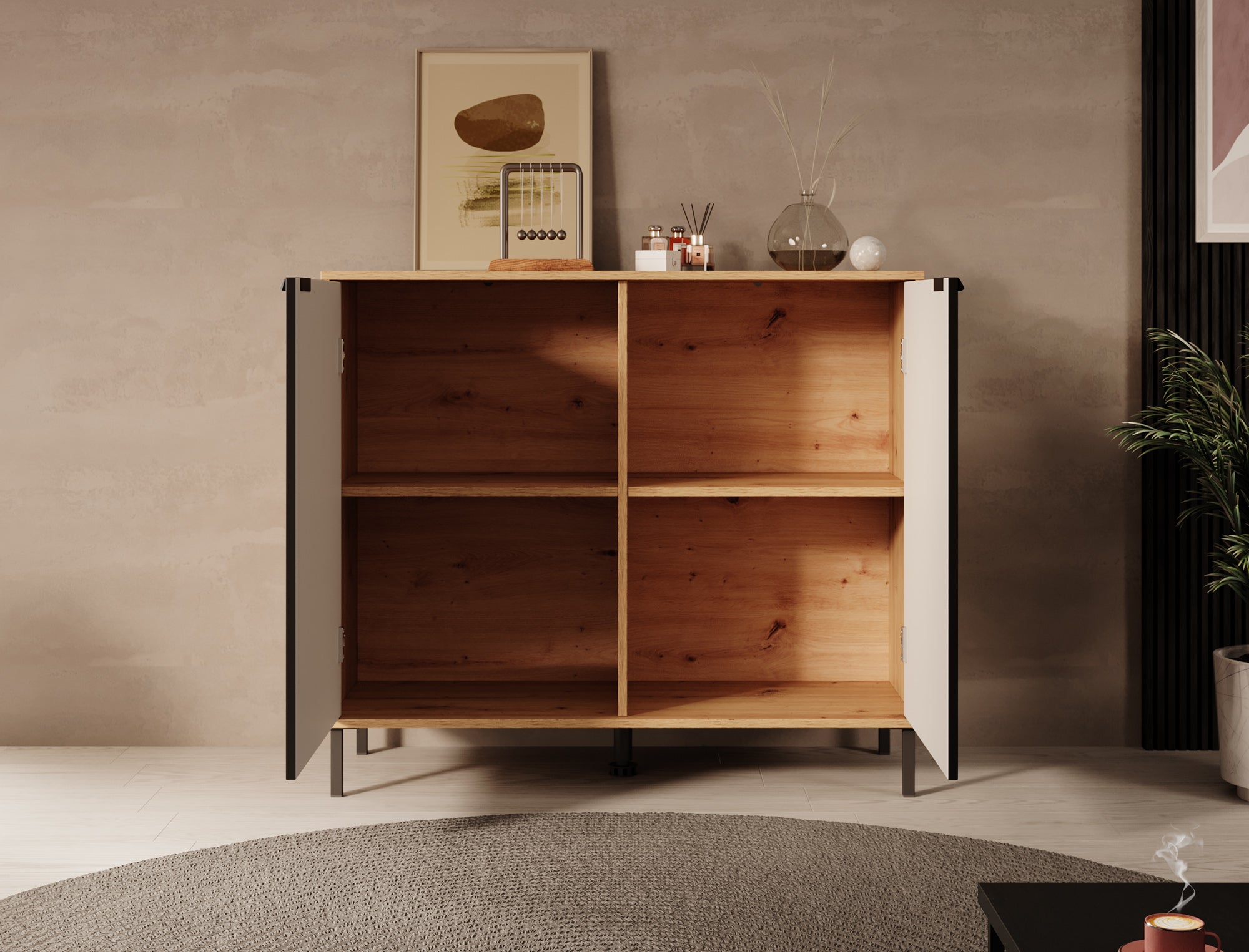 Vic - Dressoir - Zwart - 106x40x93 cm