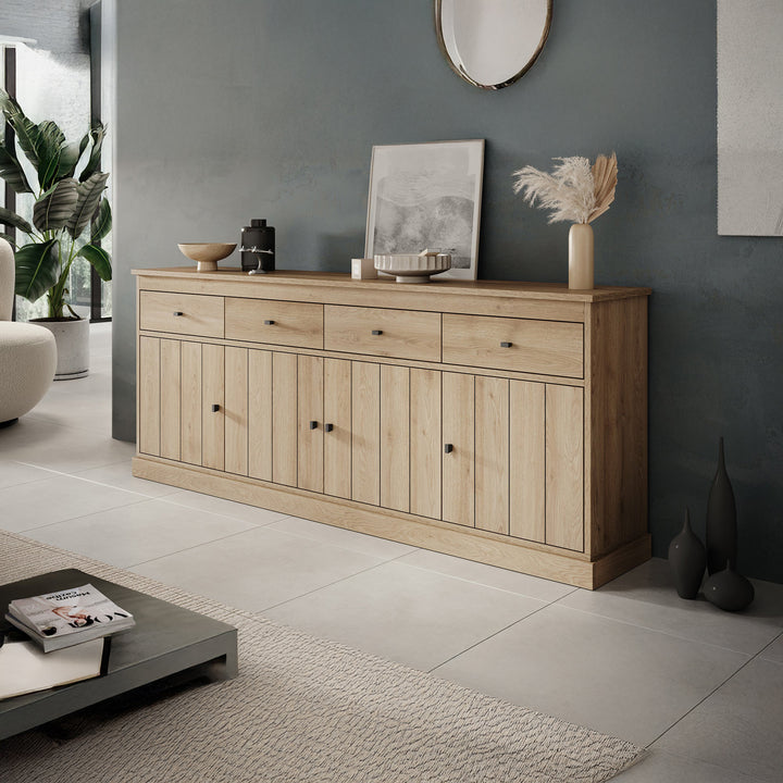 Vince - Dressoir - Eiken - 225x50x90 cm