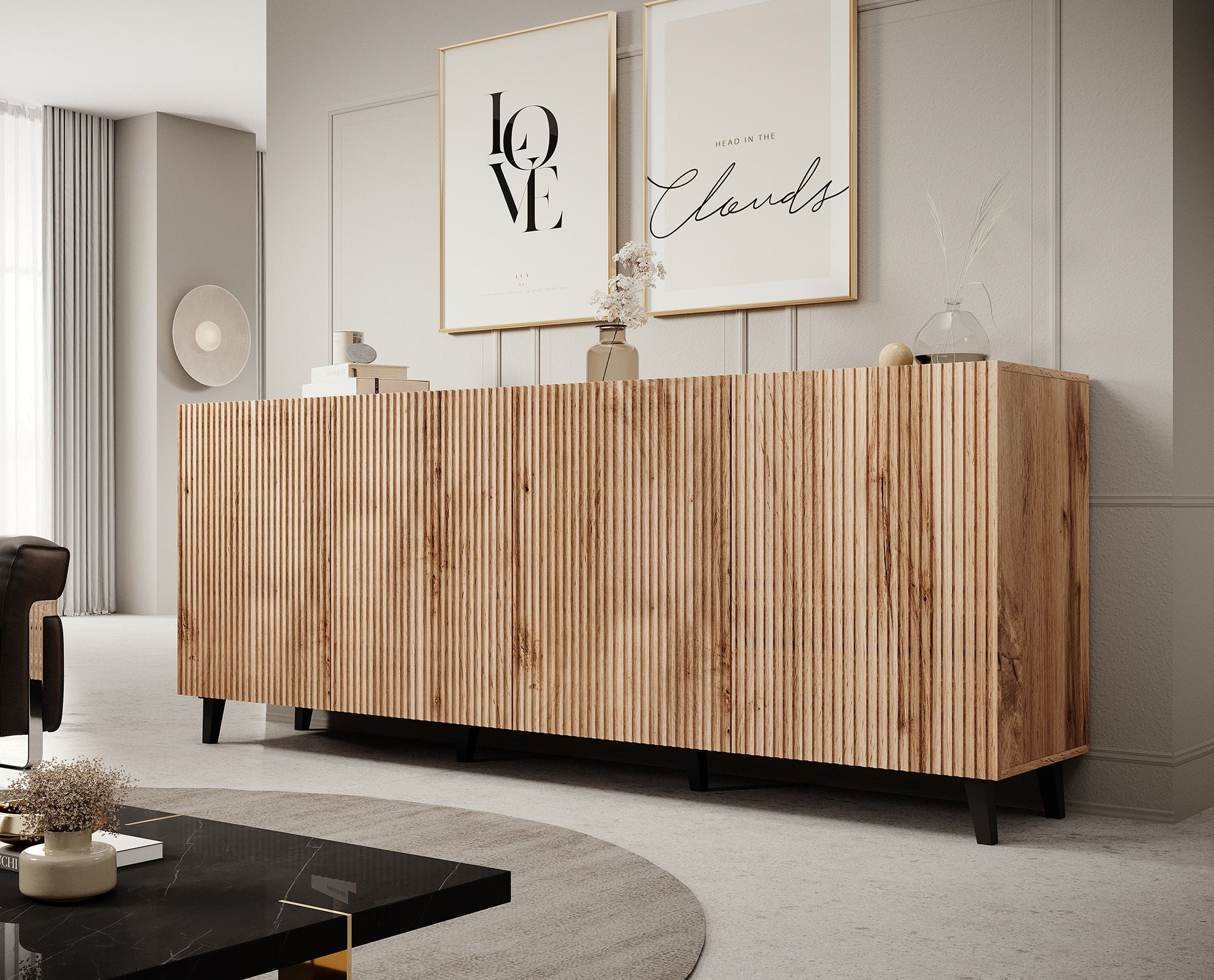 Vintar - Dressoir - Eiken - 201x42x83 cm