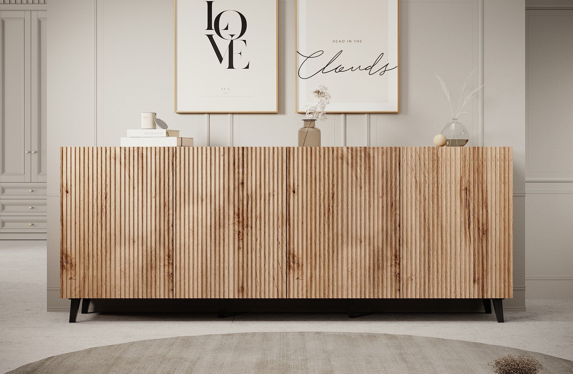 Vintar - Dressoir - Eiken - 201x42x83 cm