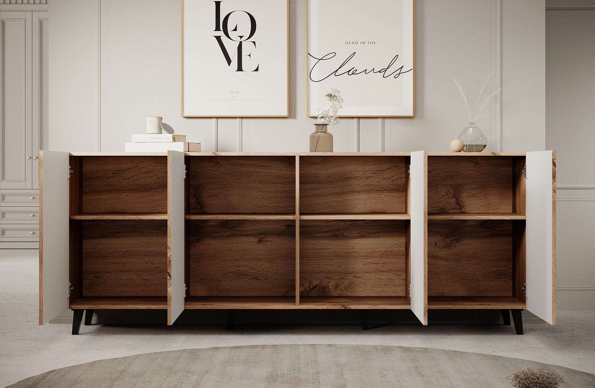 Vintar - Dressoir - Eiken - 201x42x83 cm