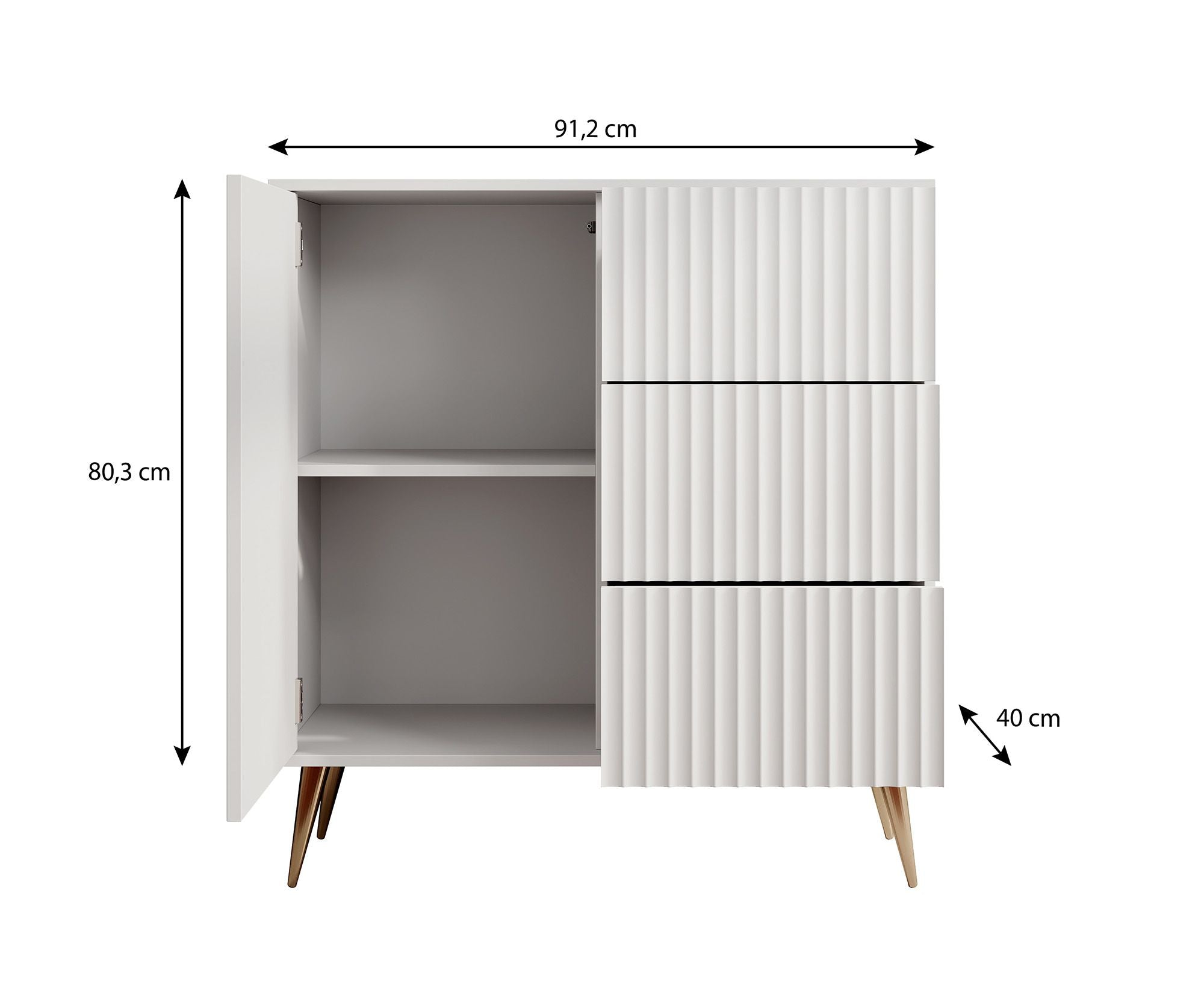 Winq - Dressoir - Antraciet - 90x40x98 cm