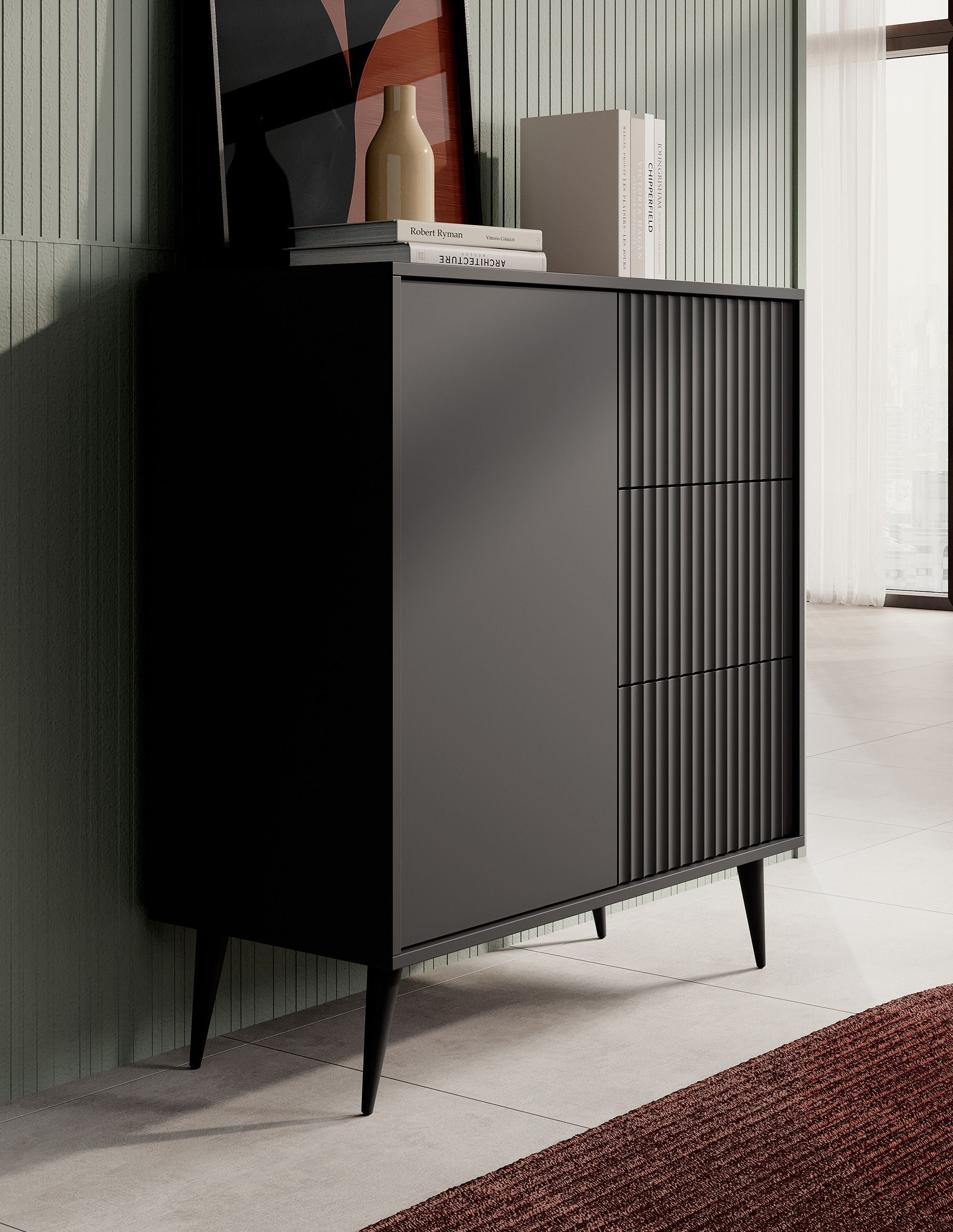 Winq - Dressoir - Antraciet - 90x40x98 cm