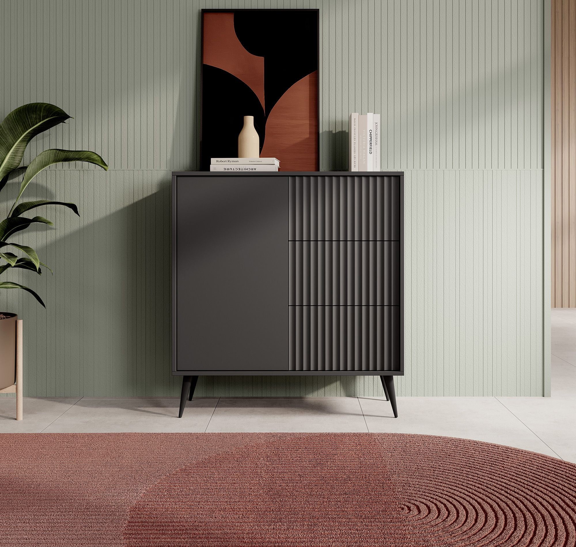 Winq - Dressoir - Antraciet - 90x40x98 cm