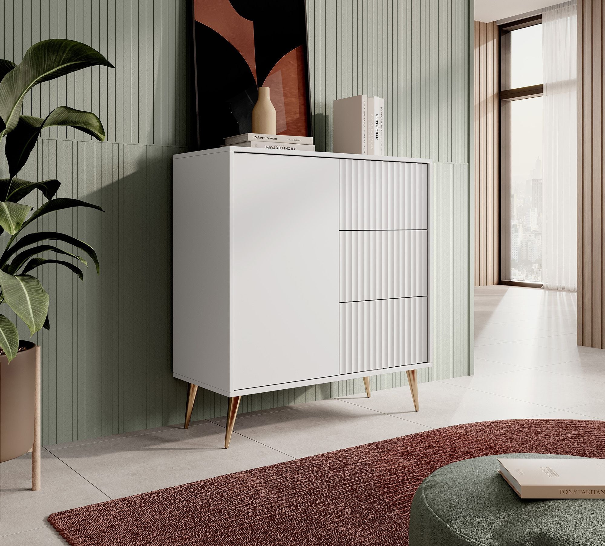 Winq - Dressoir - Wit - 90x40x98 cm