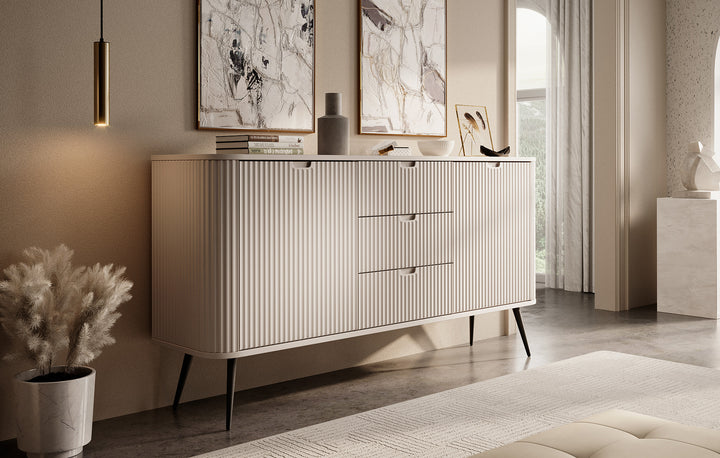 Zakari - Dressoir - Beige - 168x39x87 cm