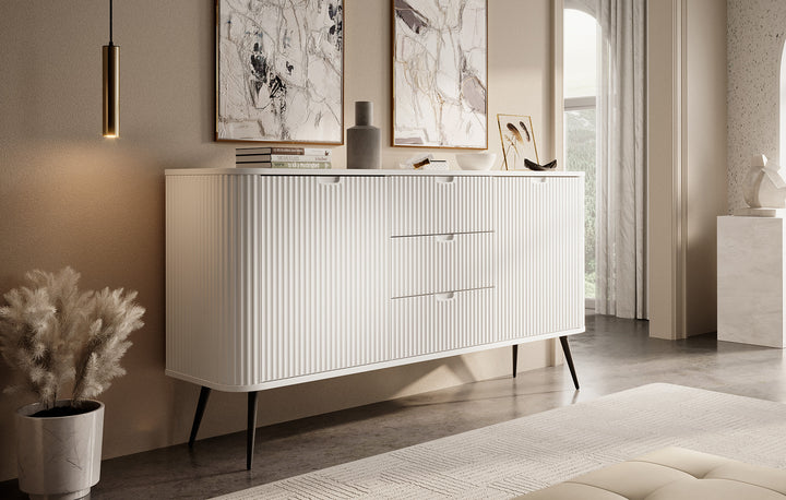 Zakari - Dressoir - Wit - 168x39x87 cm