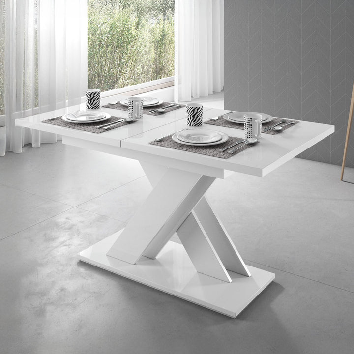Bari - Eetkamertafel - Wit - 140x80x75 cm