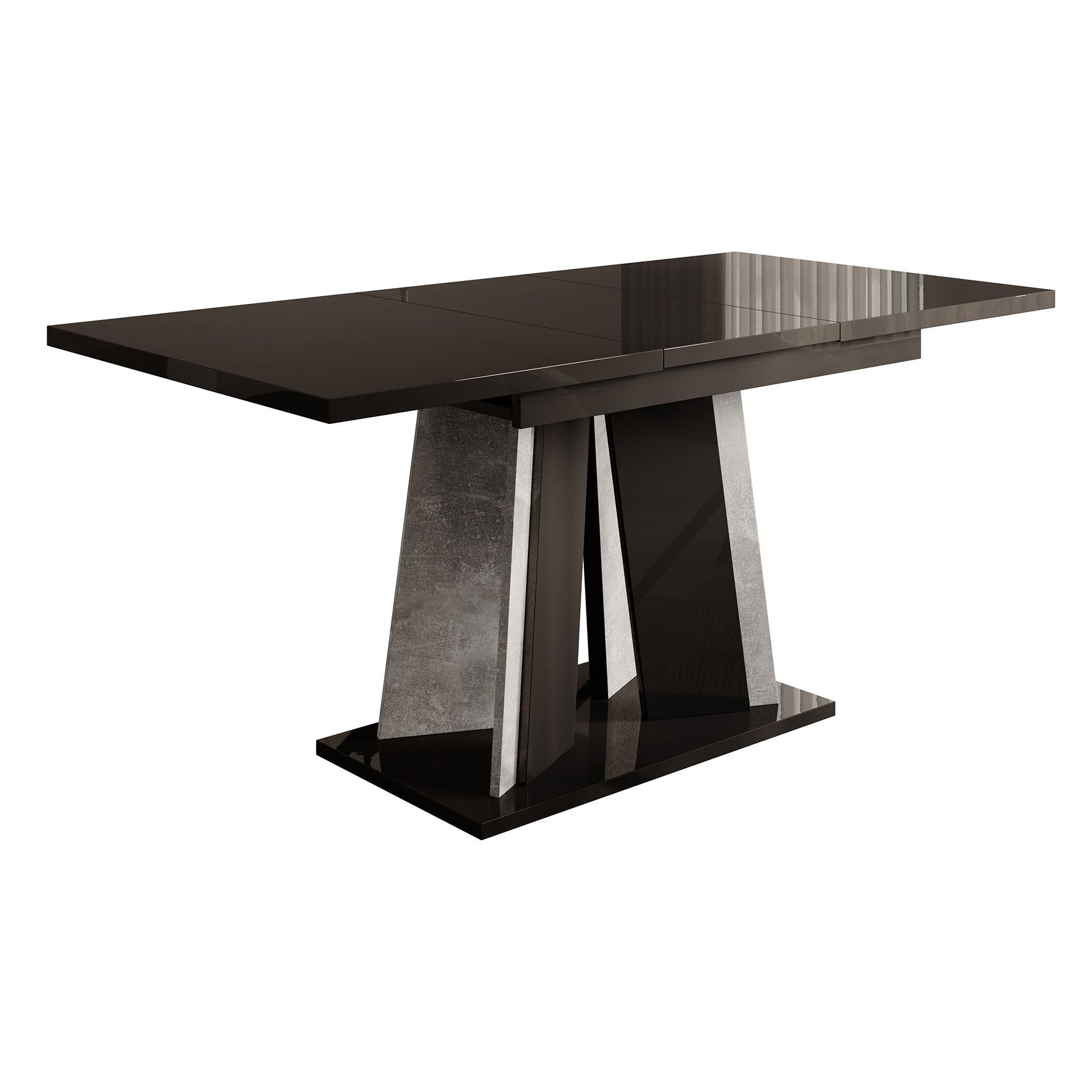 Delilah - Eetkamertafel - Zwart/betonlook - 120x80x75 cm