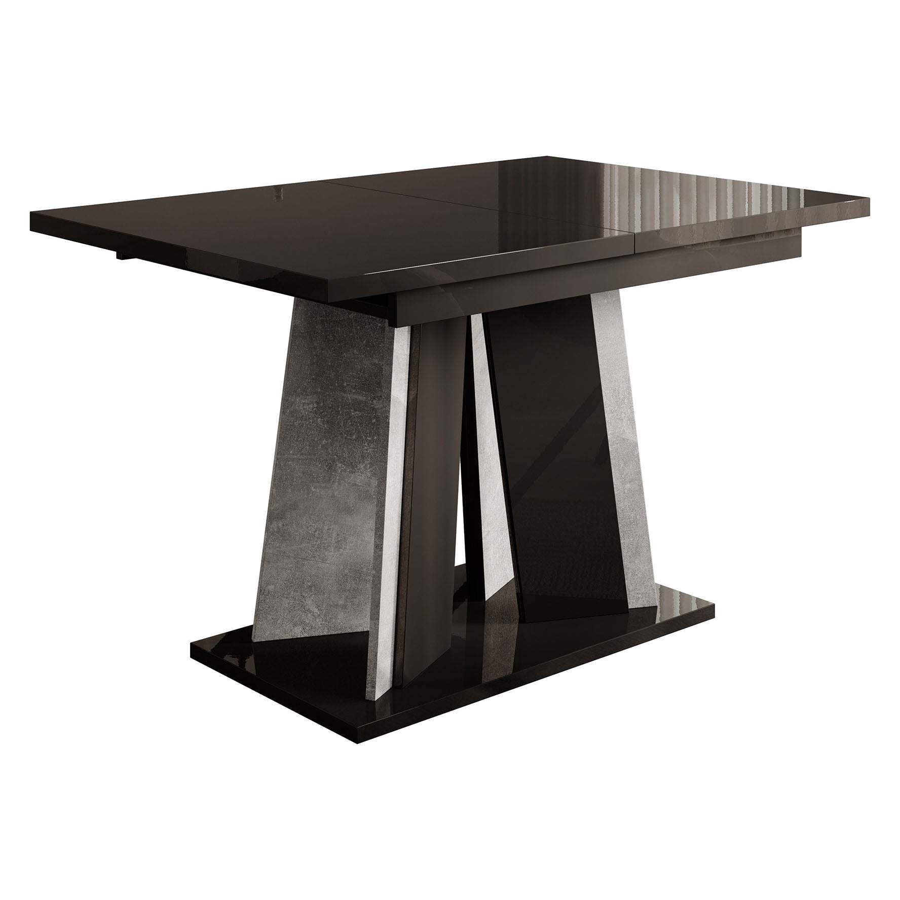 Delilah - Eetkamertafel - Zwart/betonlook - 120x80x75 cm