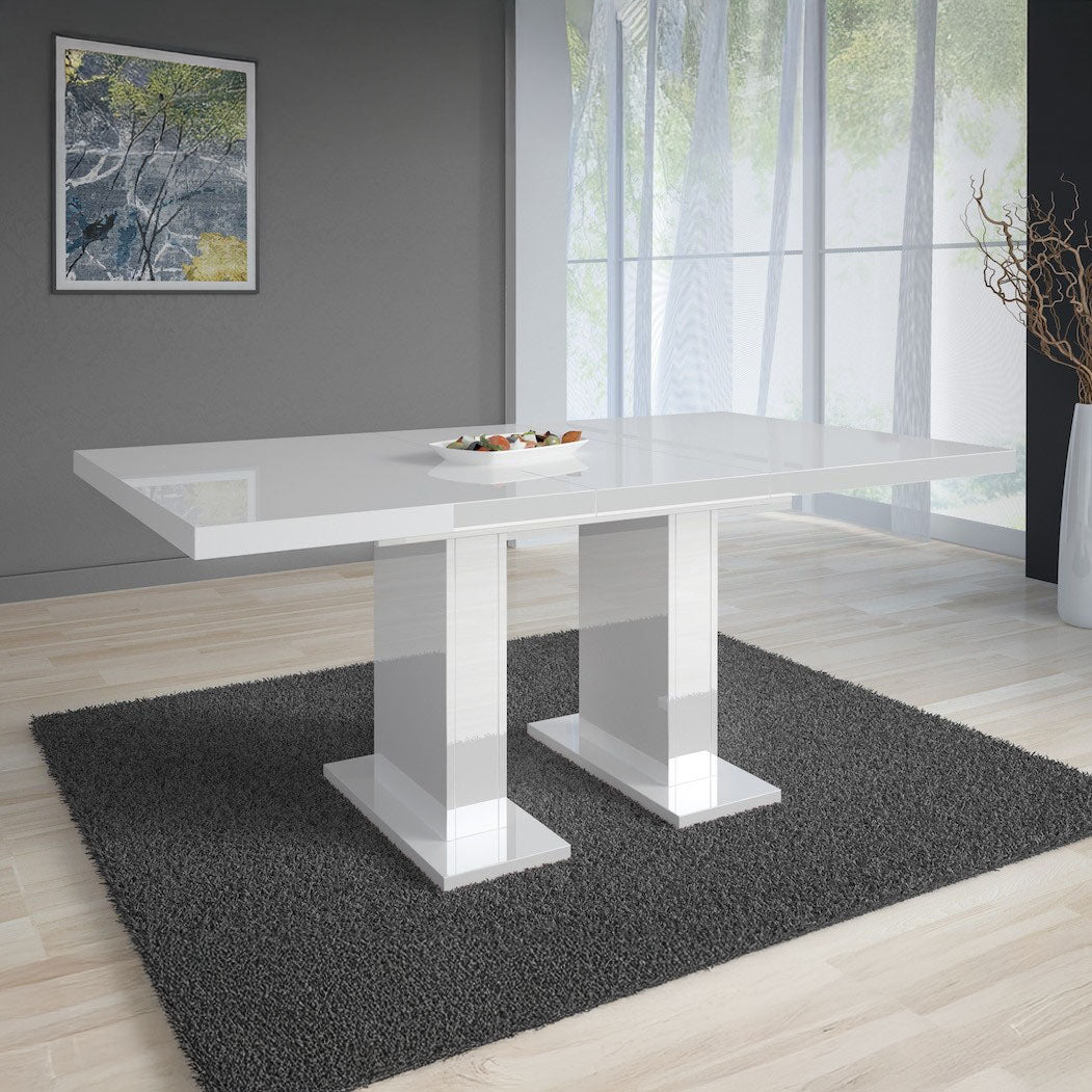 Glamour - Eetkamertafel - Wit - 120x80x76 cm