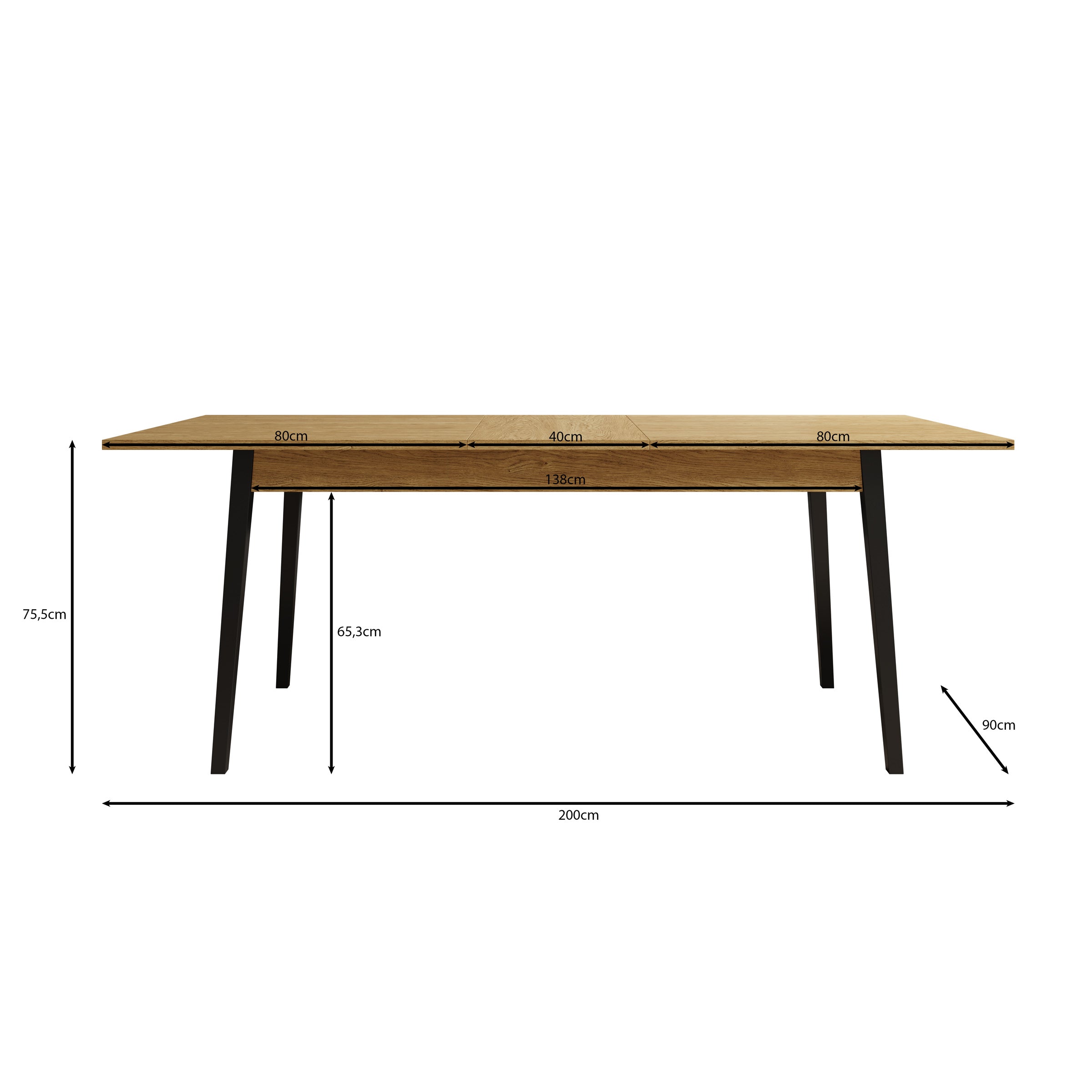 Monor - Eetkamertafel - Zwart