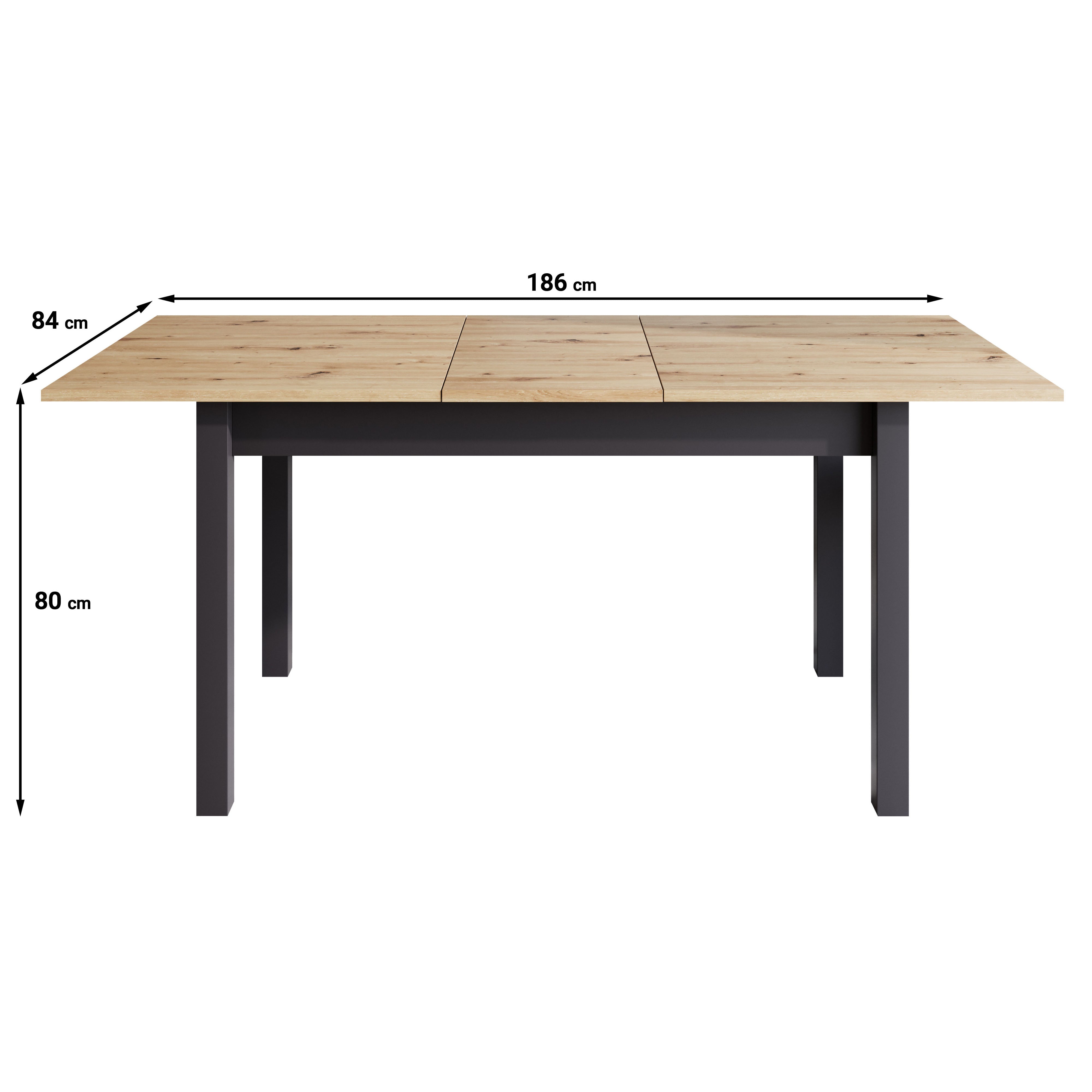 Quincy - Eetkamertafel - Eiken - 146x84x80 cm