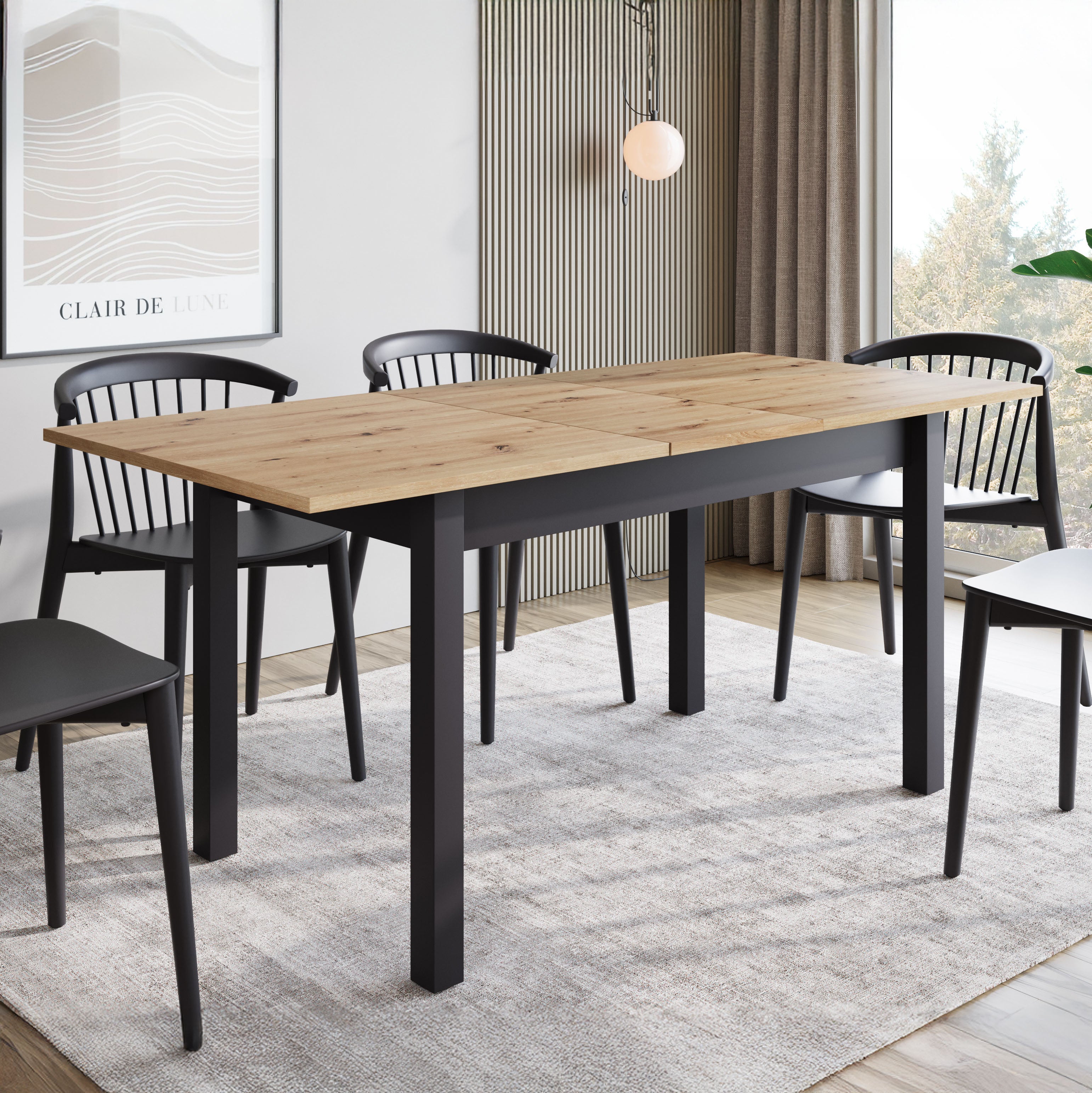 Quincy - Eetkamertafel - Eiken - 146x84x80 cm