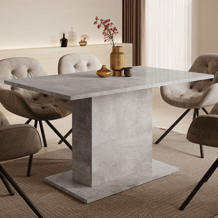 Tova - Eetkamertafel - Grijs/betonlook - 138x80x69 cm