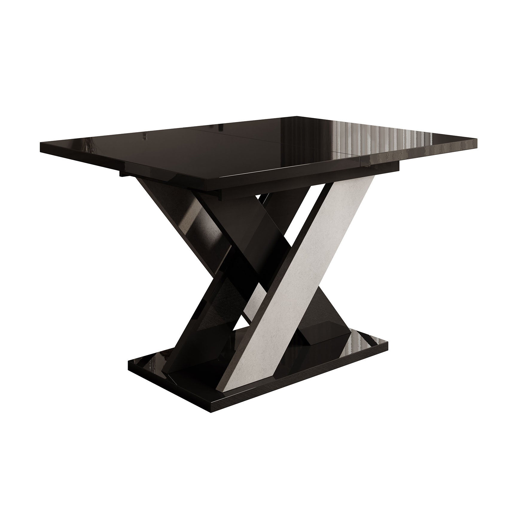 Xandra - Eetkamertafel - Zwart/betonlook - 120x90x75 cm