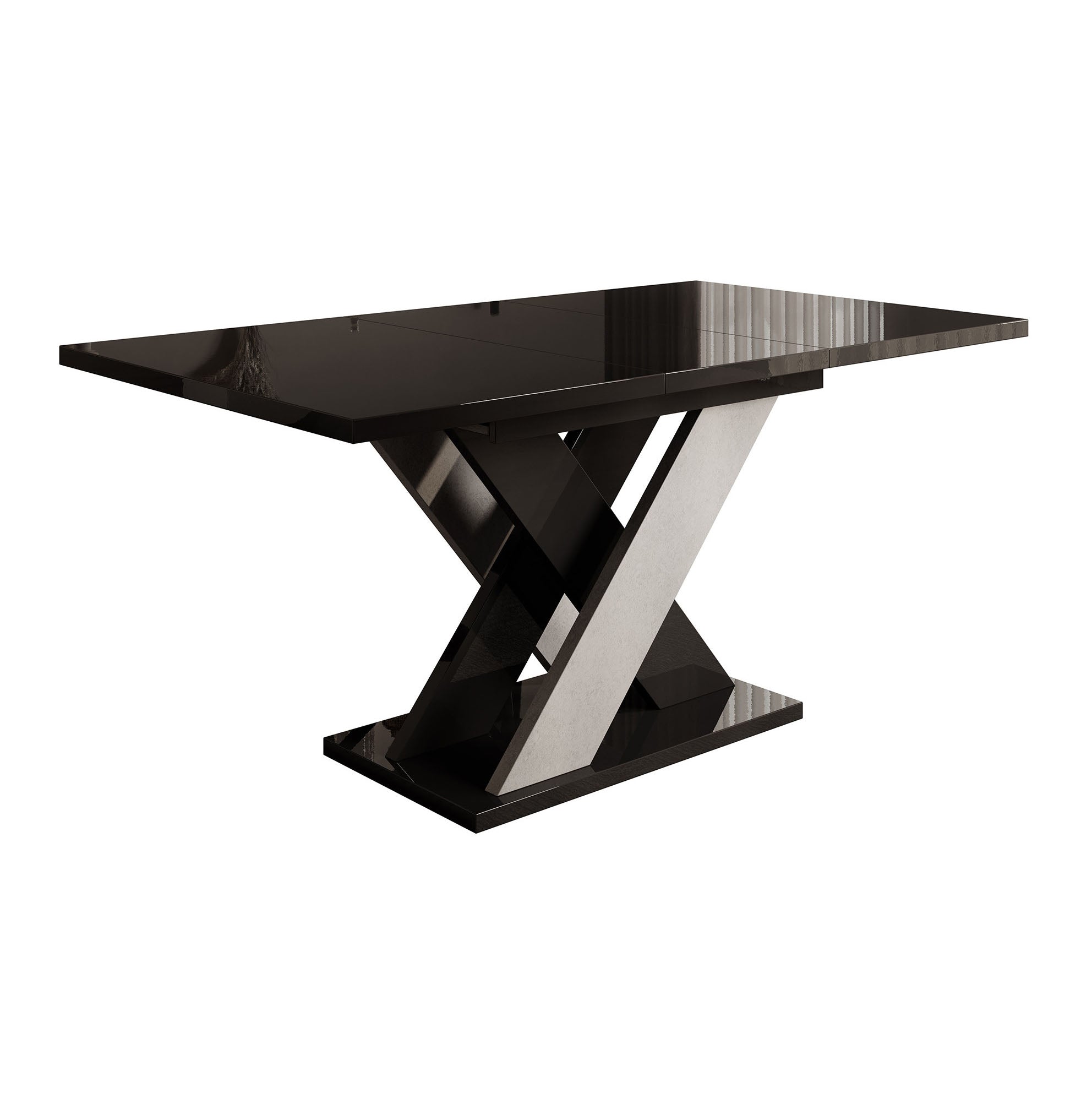 Xandra - Eetkamertafel - Zwart/betonlook - 120x90x75 cm