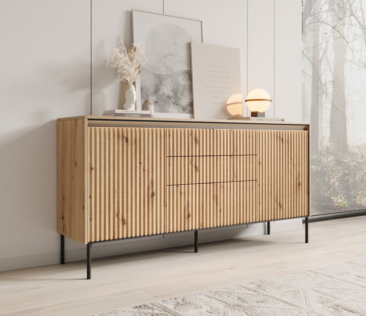 Timoteo - Dressoir - Eiken - 166x40x83 cm