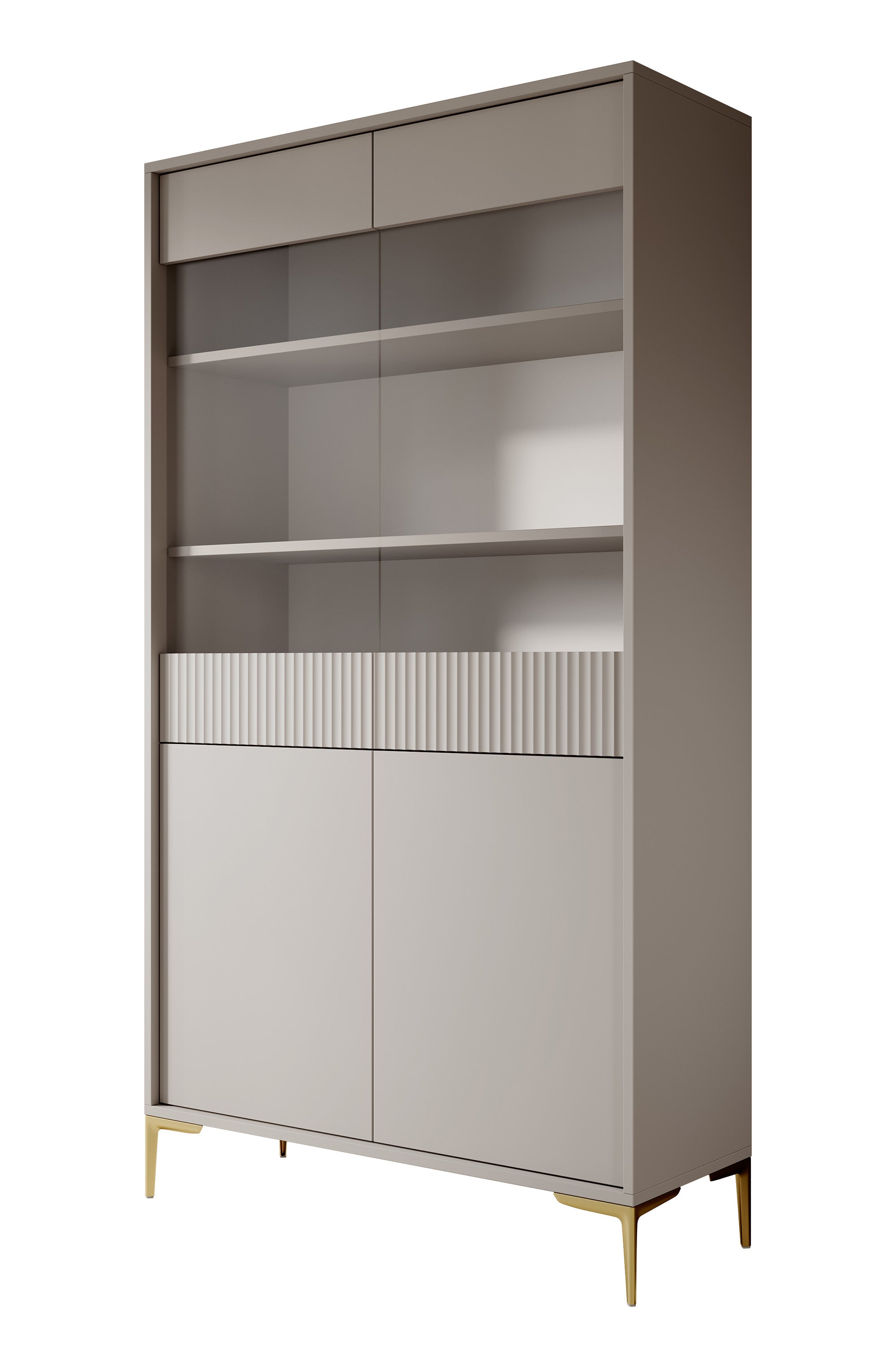 Five - Vitrinekast - Beige - 103x38x187 cm