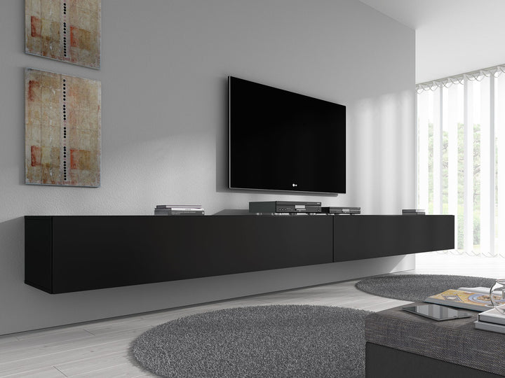 Flame - TV-Meubel - Mat zwart  - 320 cm