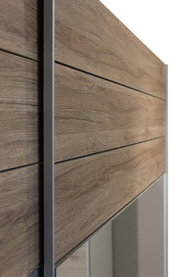 Gina - Kledingkast met schuifdeuren - Eiken - 270x61x210 cm