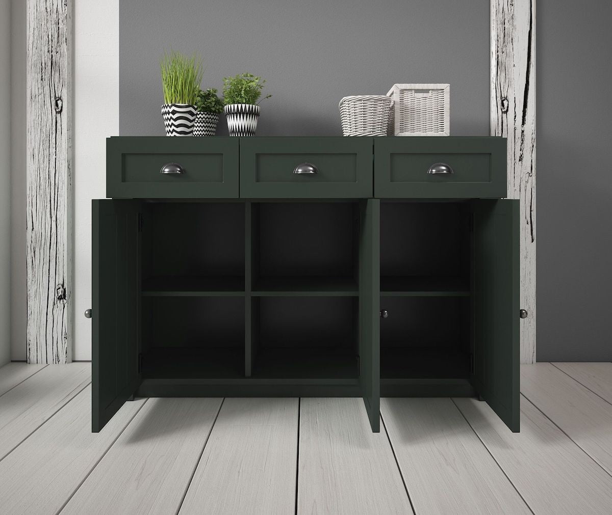 Parello 3 - Dressoir - Groen - 130x43x88 cm