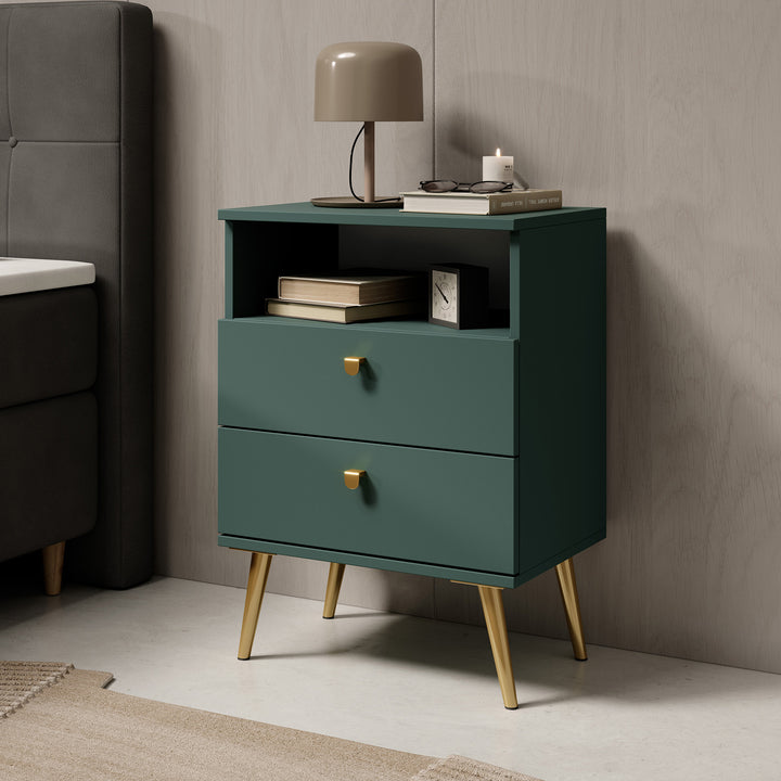 Hidde - Nachtkastje - Groen - 50x36x69 cm