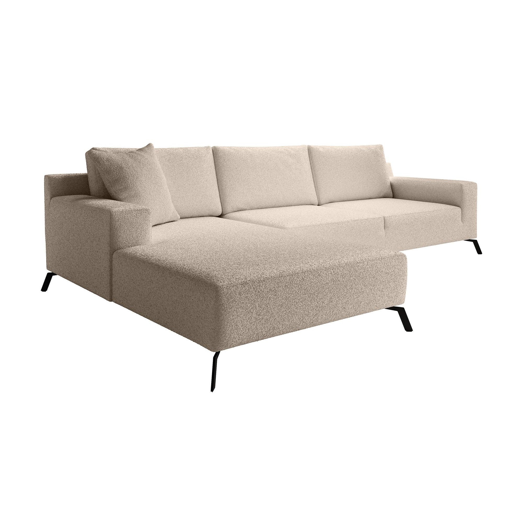 Florencio - Hoekbank 3-zits met CL - Teddystof beige - Links