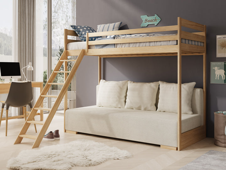 Sam - Hoogslaper met bank - Eiken - 90x200 cm