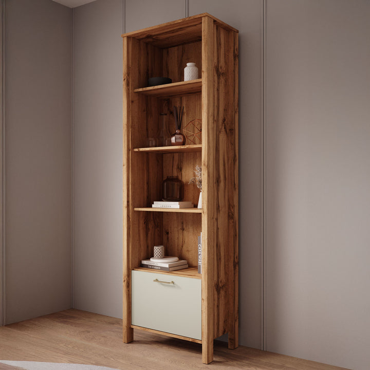 Isaac 3 - Boekenkast - Eiken - 66x37x199 cm