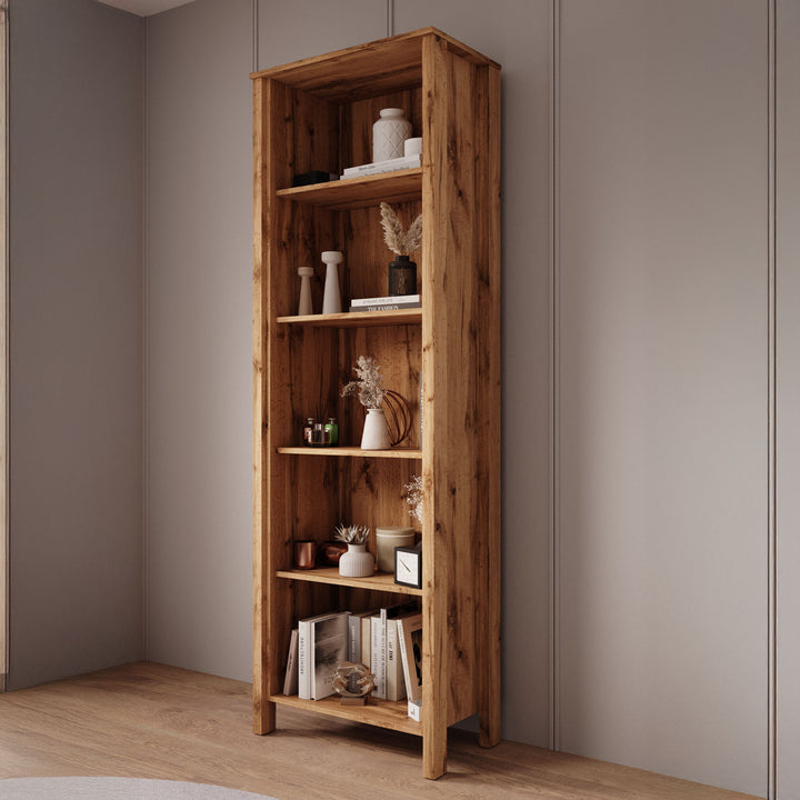 Isaac 1 - Boekenkast - Eiken - 66x37x199 cm