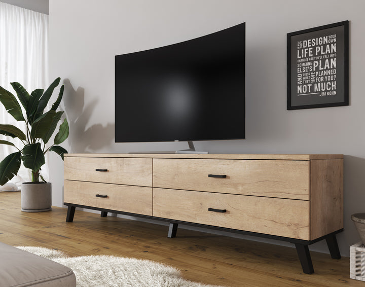 Jenny - TV-Meubel met 4 lades - Eiken - 181 cm