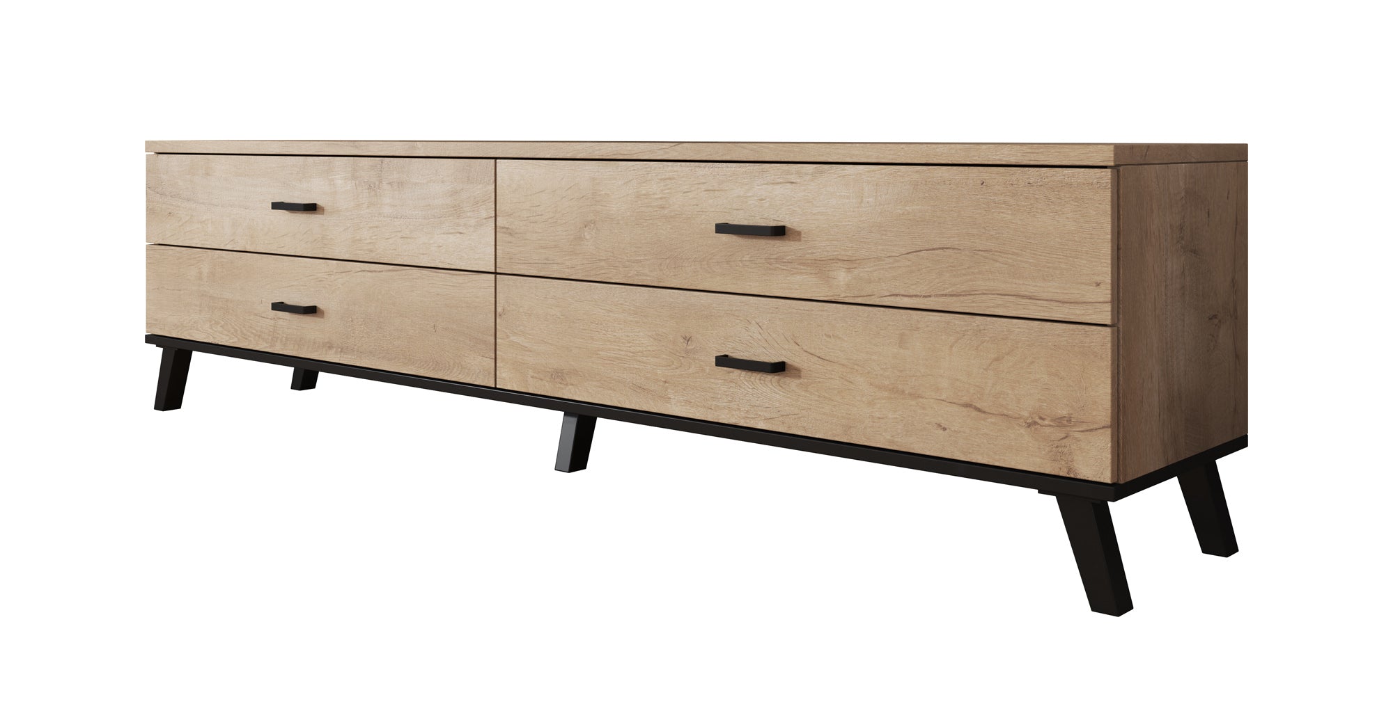 Jenny - TV-Meubel met 4 lades - Eiken - 181 cm