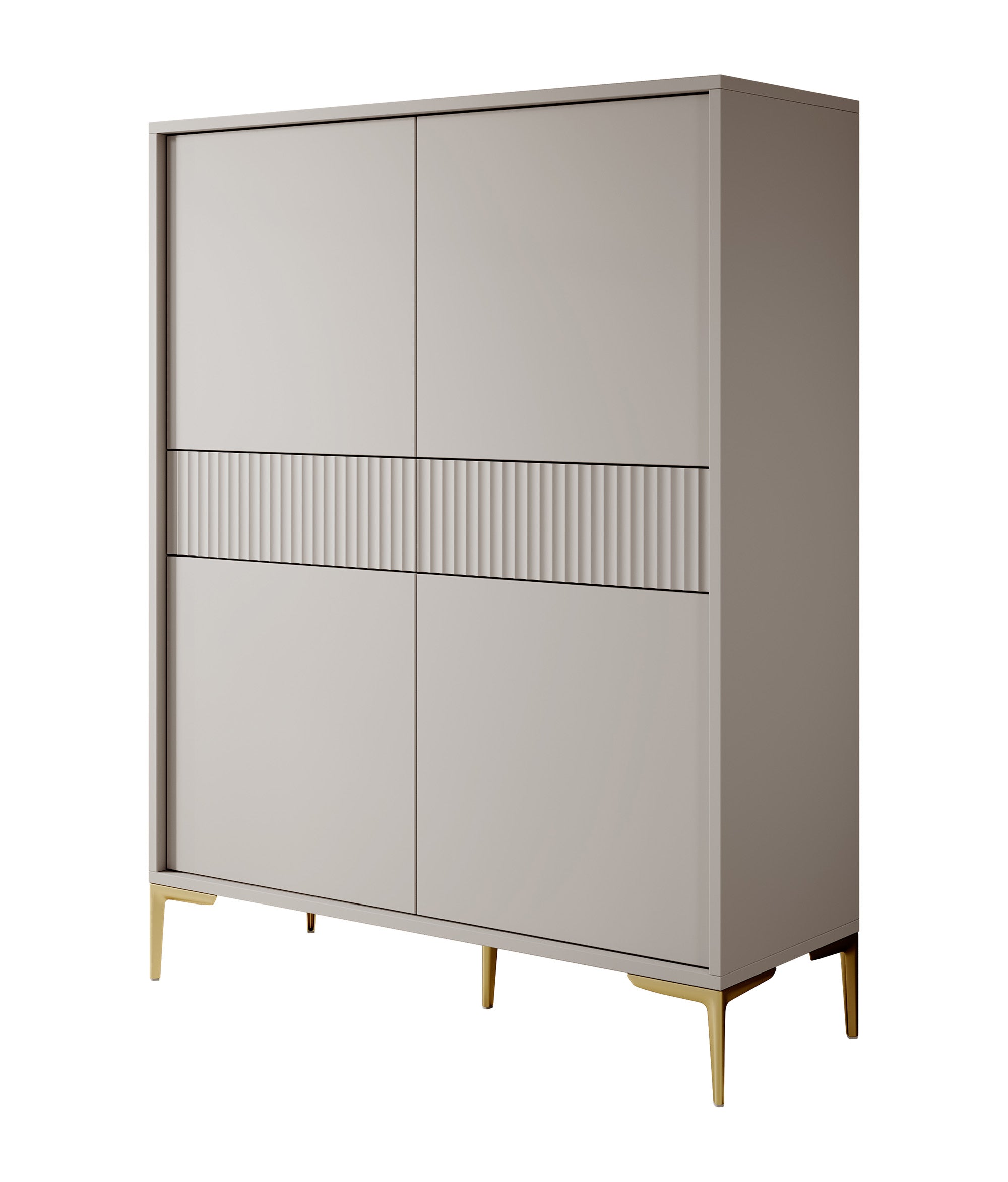 Five - Opbergkast met 4 deuren - Beige - 103x38x133 cm