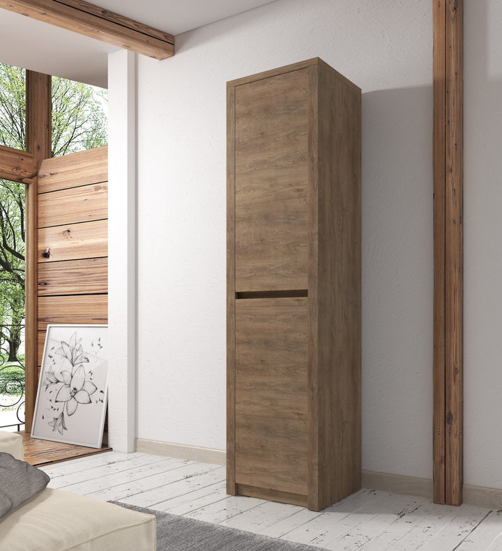 Monaco - Opbergkast met 2 deuren - Eiken - 50x43x197 cm
