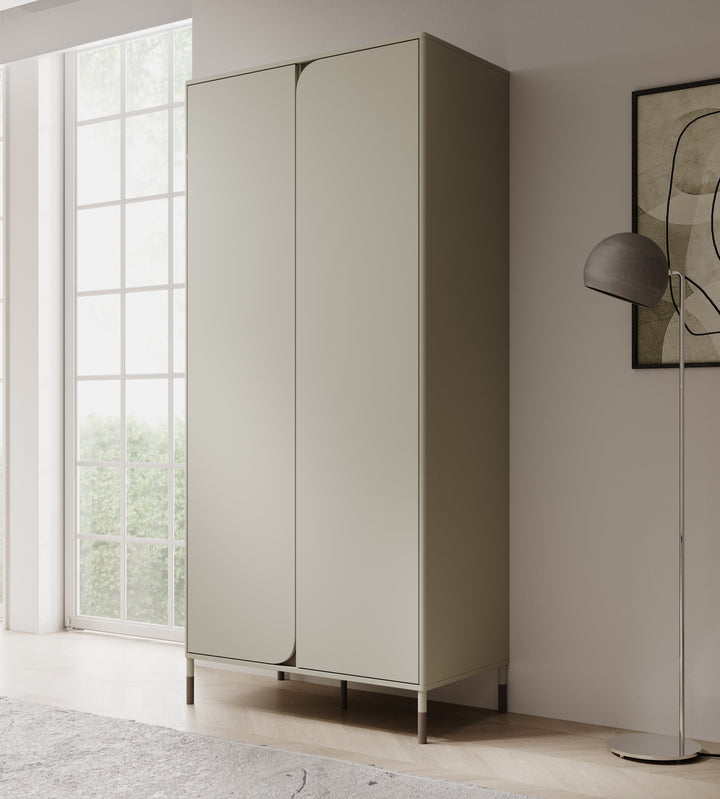 Hill - Kledingkast 2-deurs - Beige - 92x50x201 cm
