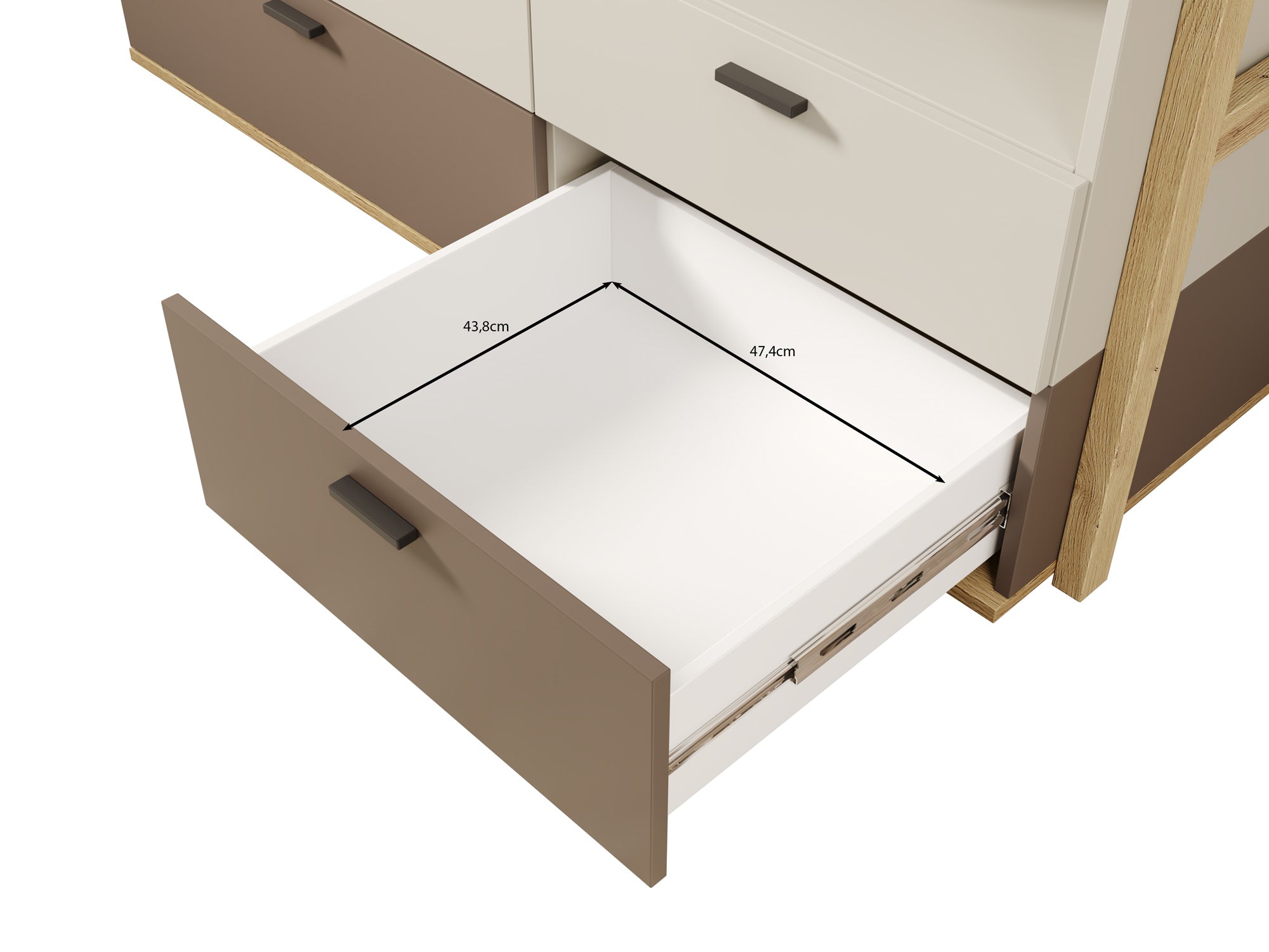 Livingston - Kledingkast 3-deurs - Beige - 135x51x210 cm