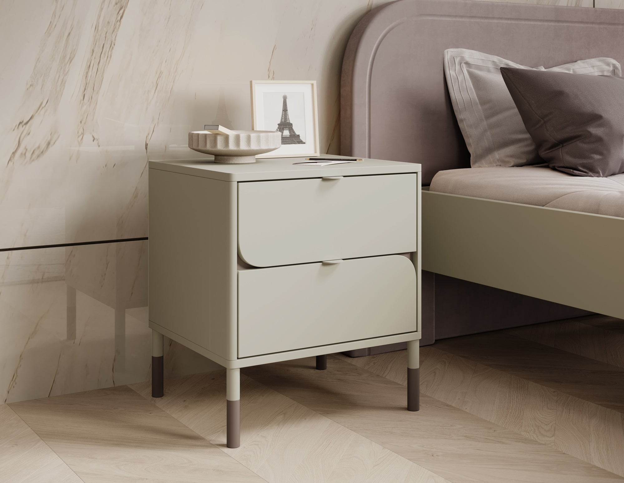 Hill - Nachtkastje - Beige