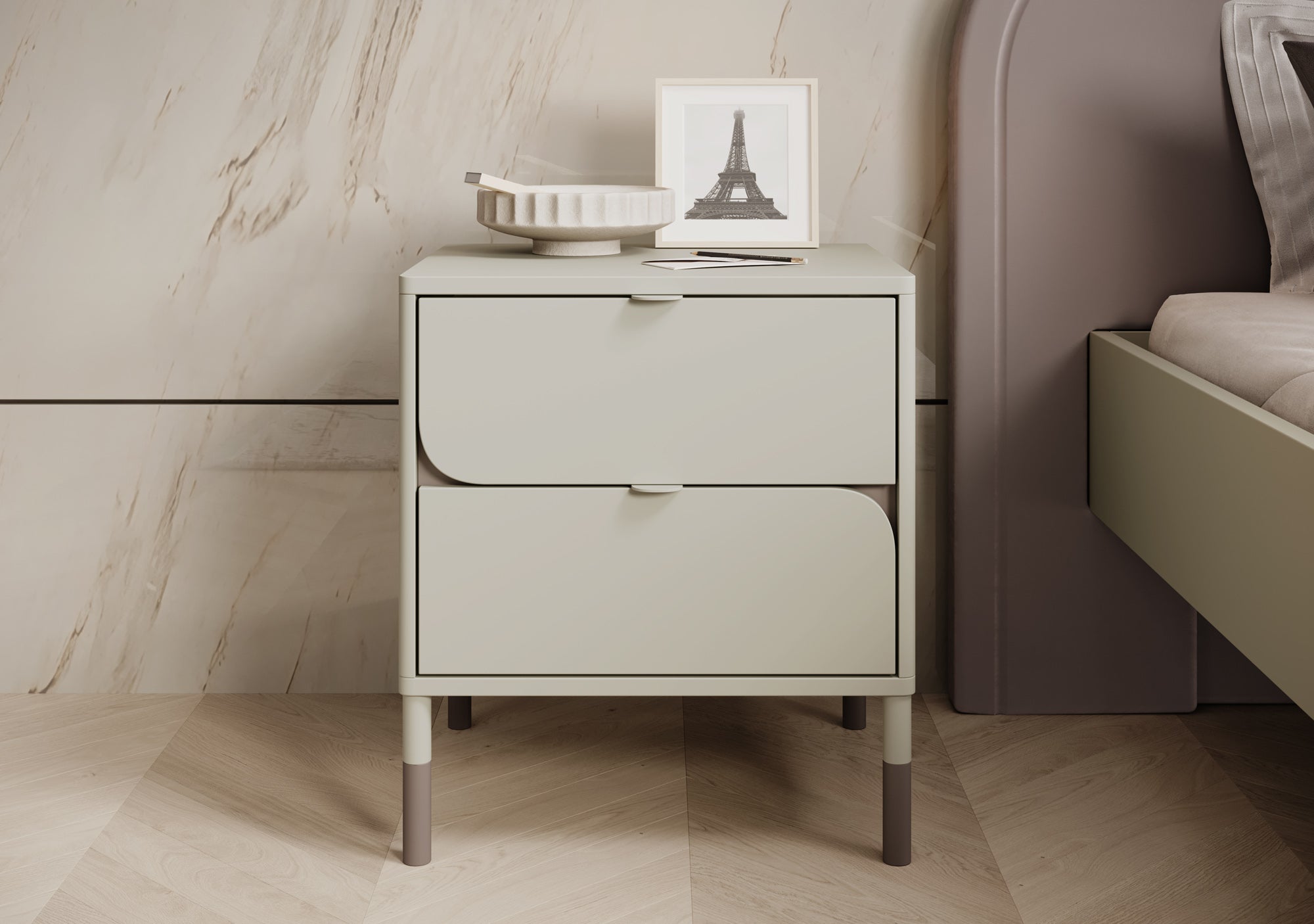 Hill - Nachtkastje - Beige