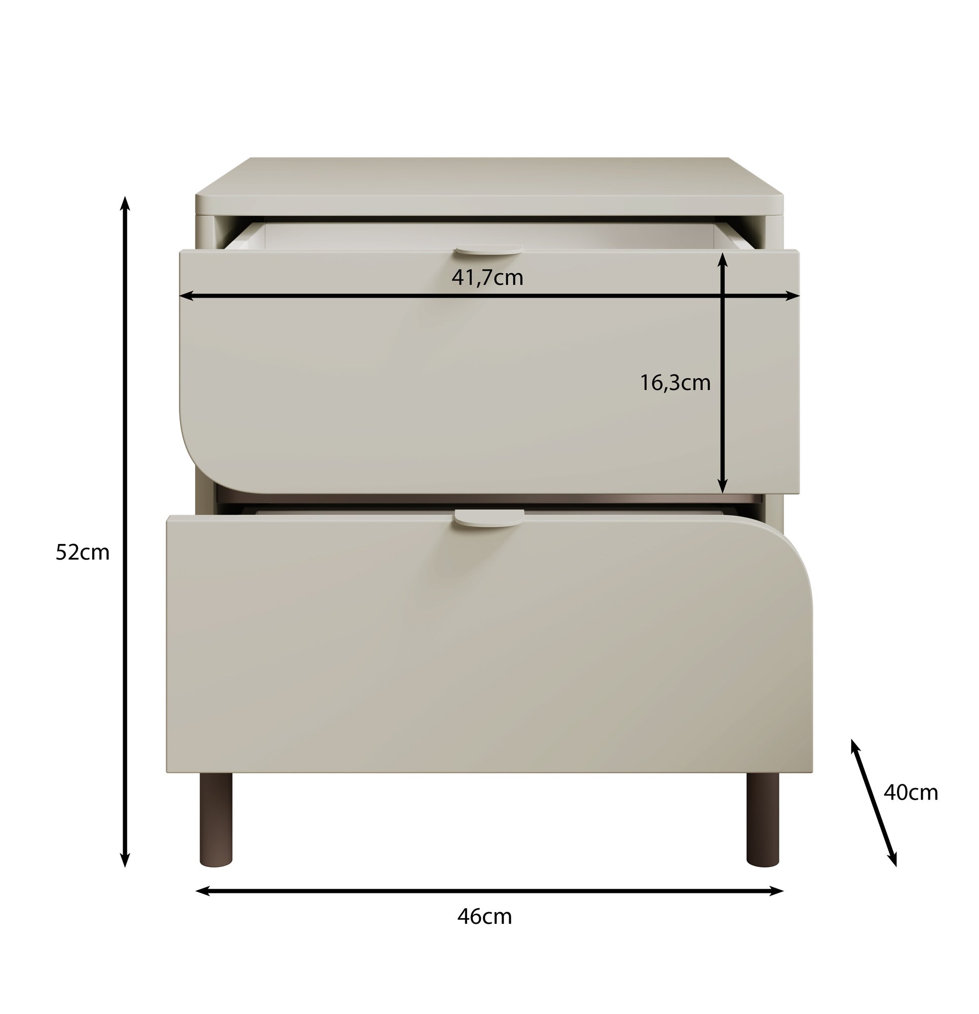 Hill - Nachtkastje - Beige
