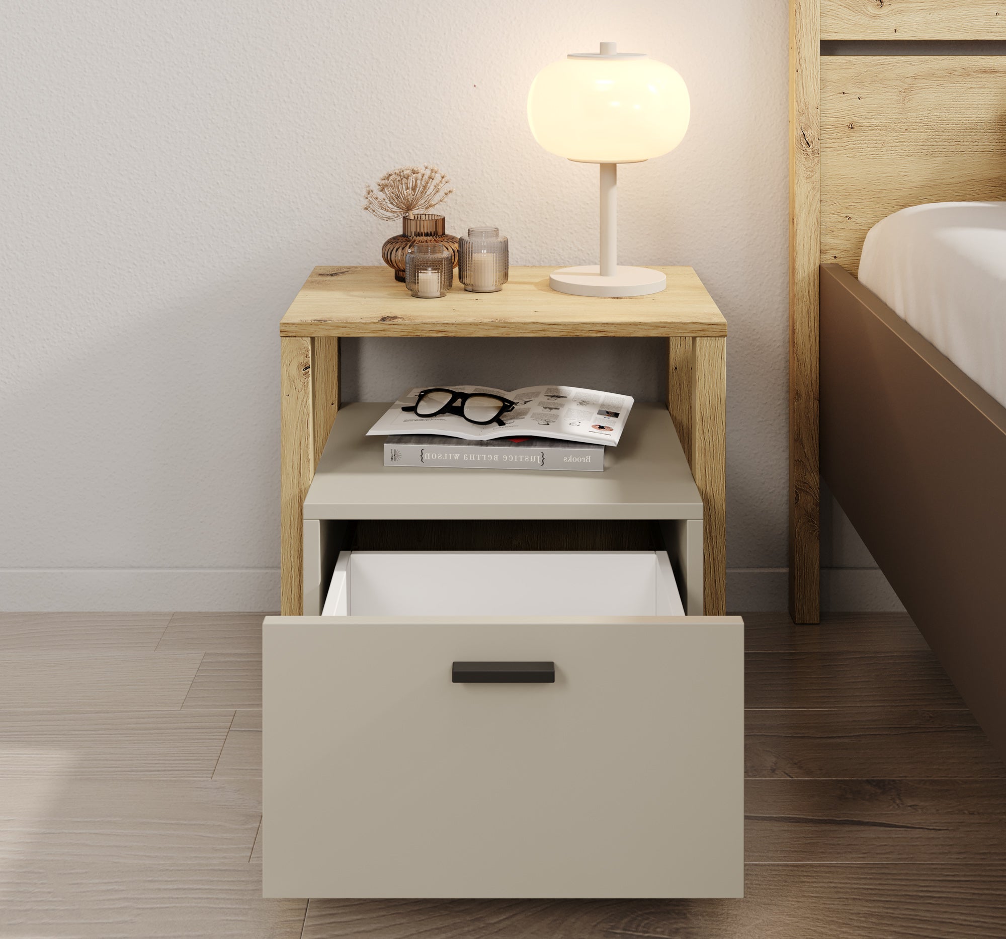 Livingston - Nachtkastje - Beige
