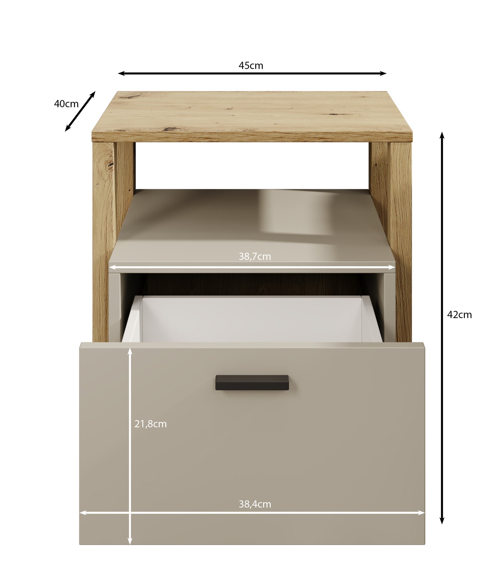 Livingston - Nachtkastje - Beige
