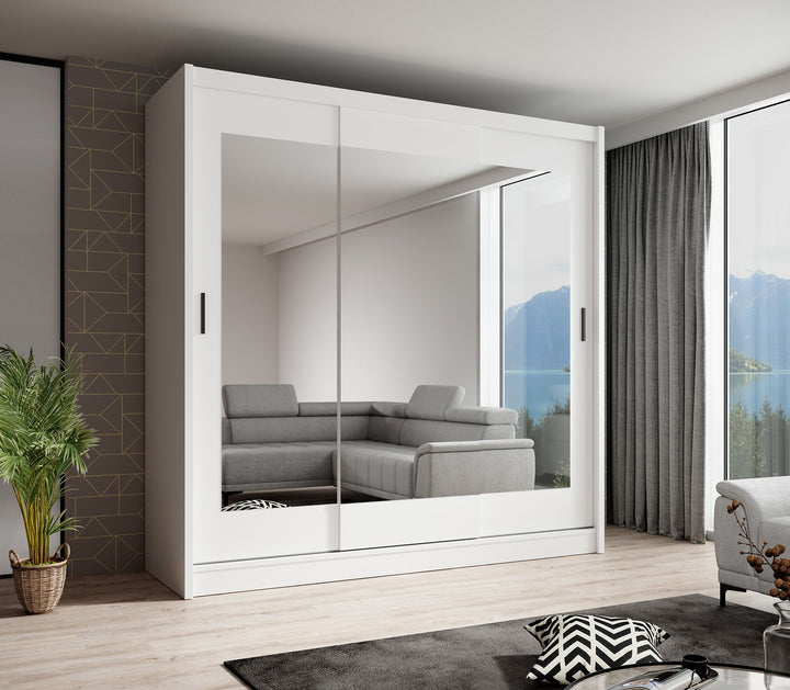 Alcamo 2 - Kledingkast met schuifdeuren - Wit - 205x63x205 cm