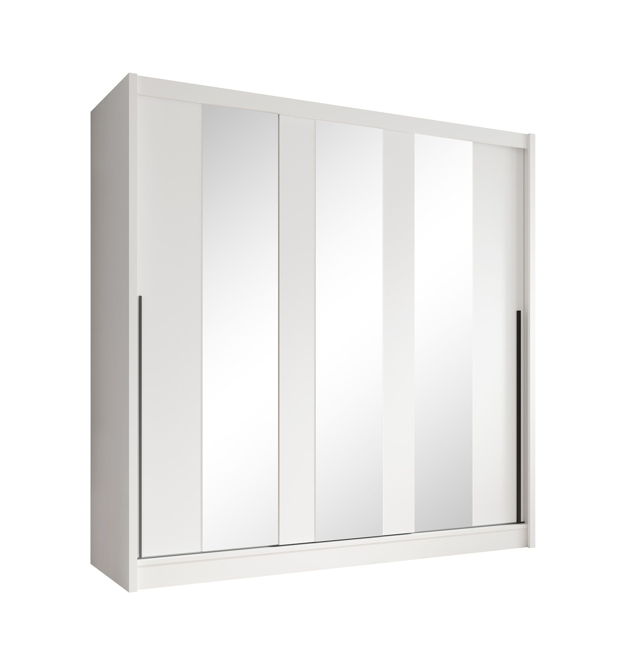Alcamo 3 - Kledingkast met schuifdeuren - Wit - 205x63x205 cm