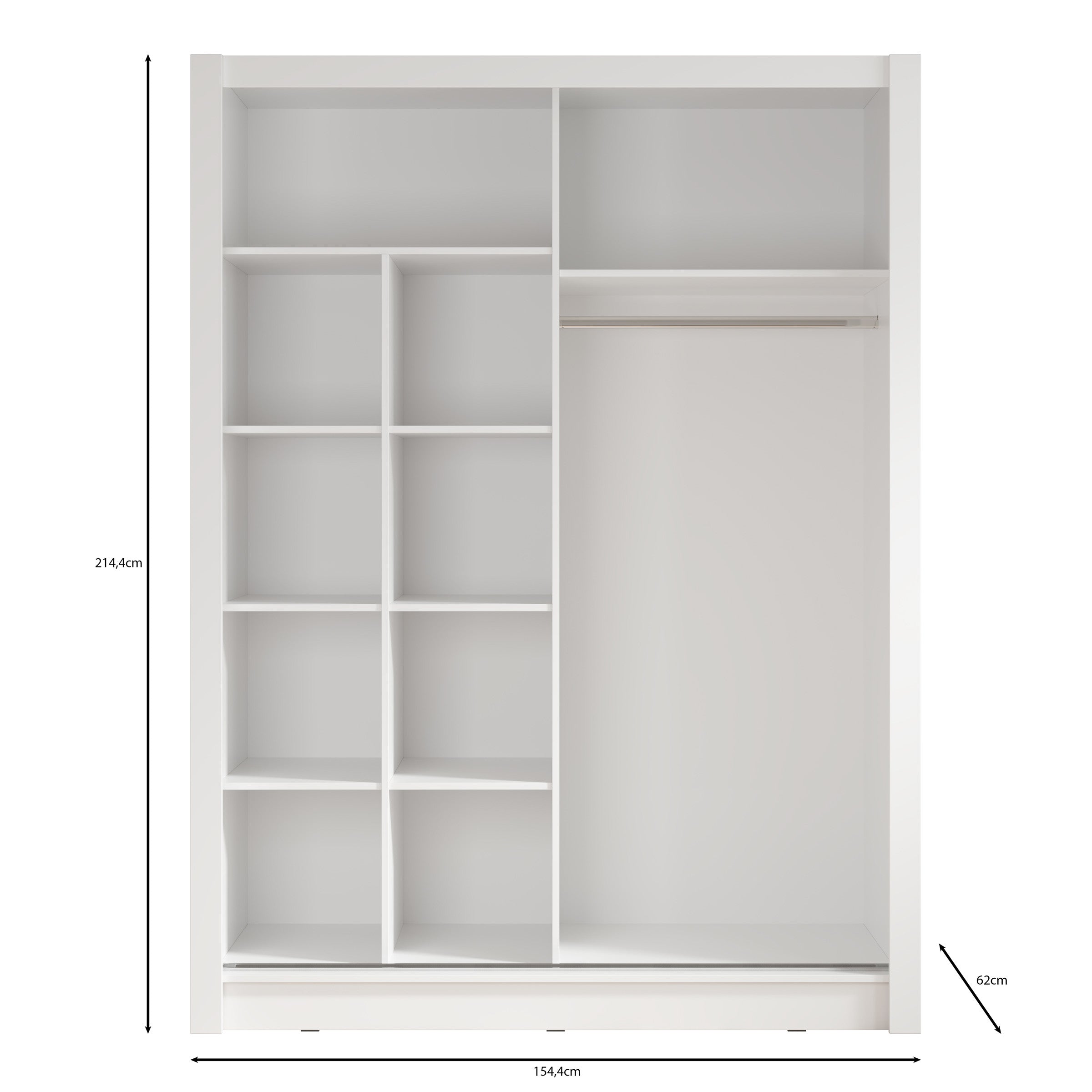 Bazarre - Kledingkast met schuifdeuren - Wit