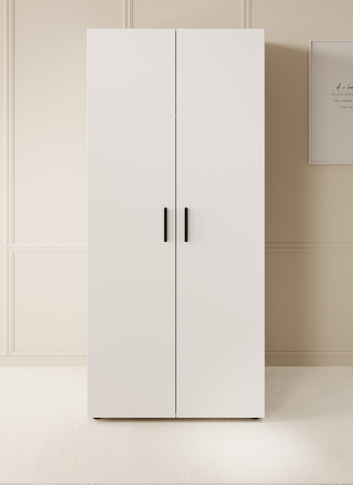 Bellini - Kledingkast 2-deurs - Wit - 80x51x177 cm
