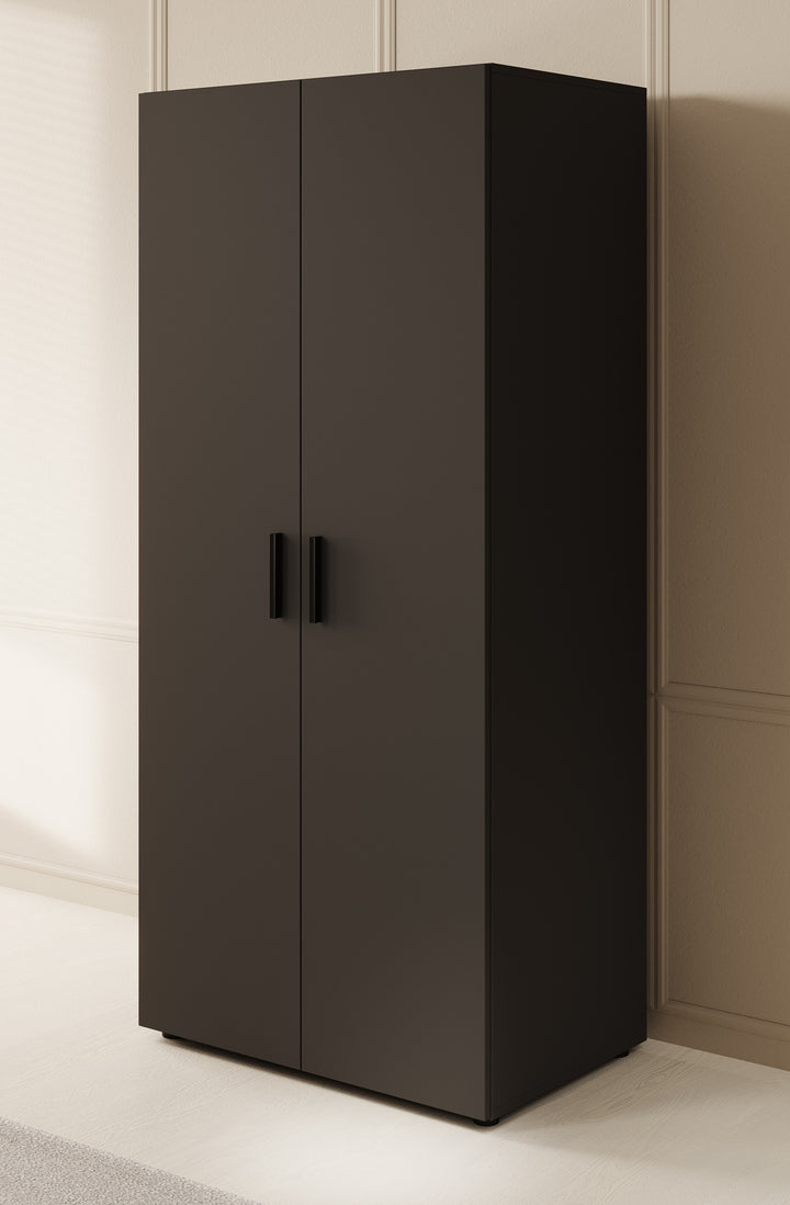 Bellini - Kledingkast 2-deurs - Antraciet - 80x51x177 cm